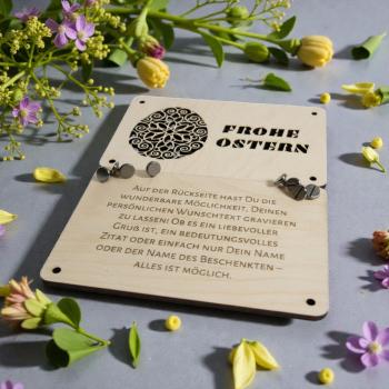 Geld Geschenkkarte zu Ostern: Stilvolle Geldgeschenke - Holzkarte - personalisiert – Die perfekte Geschenkidee für deine Liebsten!